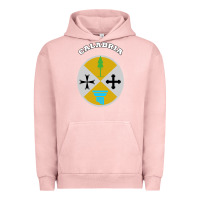 Pigment Salmon Calabria Coat of arms  Flag souvenir Italy Urban Hoodie - longCreatives