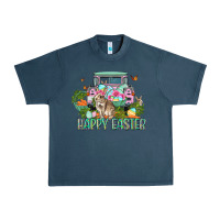 Midnight Navy Happy Easter Day Urban Heavy Tee - CowGirlArtShop