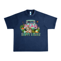 Navy Happy Easter Day Urban Heavy Tee - CowGirlArtShop