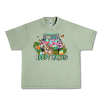 Oil Green Happy Easter Day Urban Heavy Tee - CowGirlArtShop