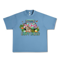 Pebble Blue Happy Easter Day Urban Heavy Tee - CowGirlArtShop