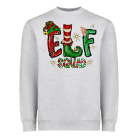 Heather Grey Elf Squad Heavyweight Sweatshirt - CowhideDigitalArt