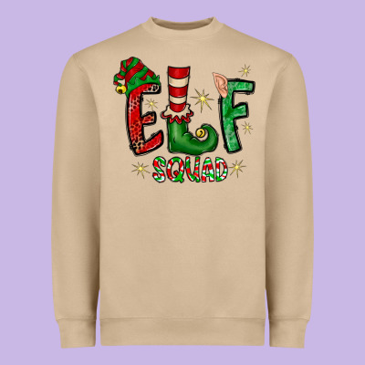 Elf Squad Heavyweight Sweatshirt Designed By Cowhidedigitalart