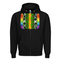 Black st patricks day rainbow brushstroke Zipper Hoodie - Artiststas