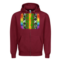 Burgundy st patricks day rainbow brushstroke Zipper Hoodie - Artiststas