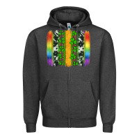 Charcoal Heather st patricks day rainbow brushstroke Zipper Hoodie - Artiststas