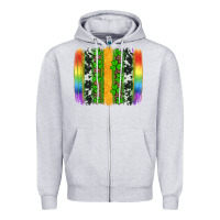 Heather Grey st patricks day rainbow brushstroke Zipper Hoodie - Artiststas