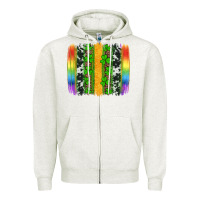 Oatmeal Heather st patricks day rainbow brushstroke Zipper Hoodie - Artiststas