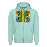 Seafoam st patricks day rainbow brushstroke Zipper Hoodie - Artiststas