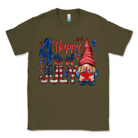 Army Green Happy 4th Of July with gnome Classic Tee - HowdyJamesFarm