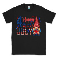 Black Happy 4th Of July with gnome Classic Tee - HowdyJamesFarm