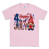 Bubblegum Pink Happy 4th Of July with gnome Classic Tee - HowdyJamesFarm