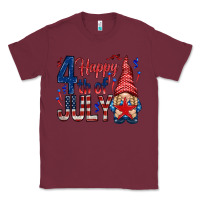 Burgundy Happy 4th Of July with gnome Classic Tee - HowdyJamesFarm