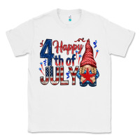 White Happy 4th Of July with gnome Classic Tee - HowdyJamesFarm