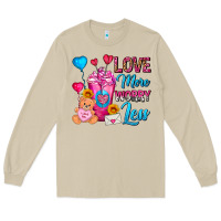 Mushroom Love More Worry Less Valentines Day Cold Drink Long Sleeve Tee - FaDigitalArtStudio