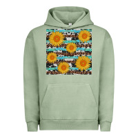 Pigment Oil Green sunflower western seamless revize Urban Hoodie - AdoDesignShop