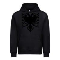 Black Albanian Flag Eagle Double Red Albania Shqipe Kosovo Urban Hoodie - longCreatives