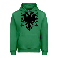 Emerald Albanian Flag Eagle Double Red Albania Shqipe Kosovo Urban Hoodie - longCreatives