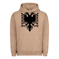 Pigment Burro Albanian Flag Eagle Double Red Albania Shqipe Kosovo Urban Hoodie - longCreatives