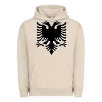 Pigment French Oak Albanian Flag Eagle Double Red Albania Shqipe Kosovo Urban Hoodie - longCreatives
