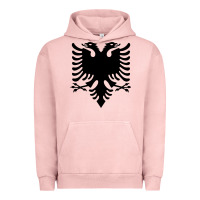 Pigment Salmon Albanian Flag Eagle Double Red Albania Shqipe Kosovo Urban Hoodie - longCreatives