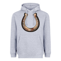 Heather Grey western horseshoe Heavyweight Hoodie - BarkalooDesign