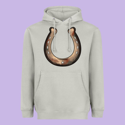 Western Horseshoe Heavyweight Hoodie Designed By Barkaloodesign