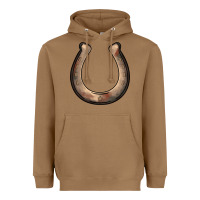 Toasted Coconut western horseshoe Heavyweight Hoodie - BarkalooDesign