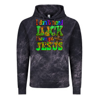 Cloud Black St. Patrick's I dont need luck i have got Jesus Vintage Hoodie - OliviaCreatesArt