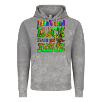 Cloud Rock St. Patrick's I dont need luck i have got Jesus Vintage Hoodie - OliviaCreatesArt