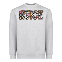 Heather Grey race Heavyweight Sweatshirt - Artiststas