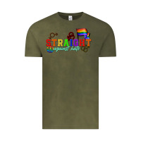Vintage Olive Straight agains hate Vintage Tee - CowGirlArtShop