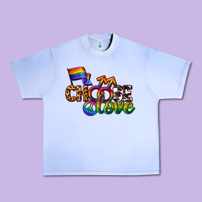 Western Choose Love Urban Heavy Tee Designed By Cowgirlartshop