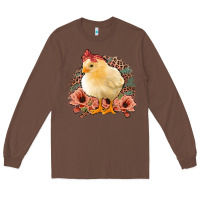 Chestnut Chick With Flowers Feopard Long Sleeve Tee - Jasminsmagicworld
