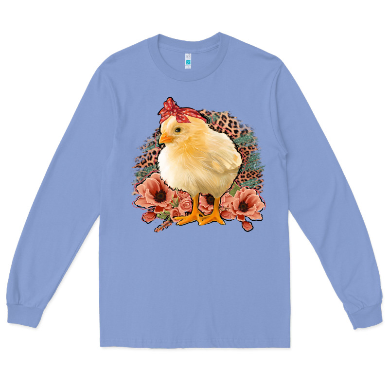 Chick With Flowers Feopard Long Sleeve Tee by Jasminsmagicworld | Teevron