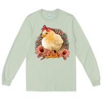 Matcha Chick With Flowers Feopard Long Sleeve Tee - Jasminsmagicworld