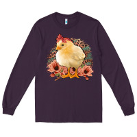 Plum Chick With Flowers Feopard Long Sleeve Tee - Jasminsmagicworld