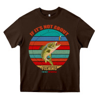 Chocolate Brown If It's Not About Fishing I'm Not Interested Heavy Core Tee - Bettercallsaul
