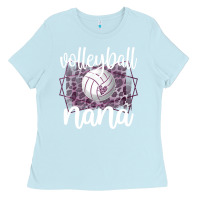 Baby Blue Volleyball Nana Grandma Of Volleyball Player Nana Ladies Tee - longCreatives