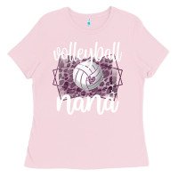 Bubblegum Pink Volleyball Nana Grandma Of Volleyball Player Nana Ladies Tee - longCreatives