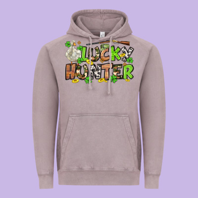 Lucky Hunter St. Patrick's Day Vintage Hoodie Designed By Oliviacreatesart
