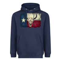 Navy distressed tesas flag Heavyweight Hoodie - BarkalooDesign