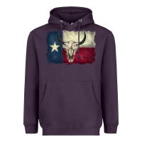 Plum distressed tesas flag Heavyweight Hoodie - BarkalooDesign