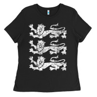 Retro Three England Lions Vintage Souvenir Ladies Tee | Teevron