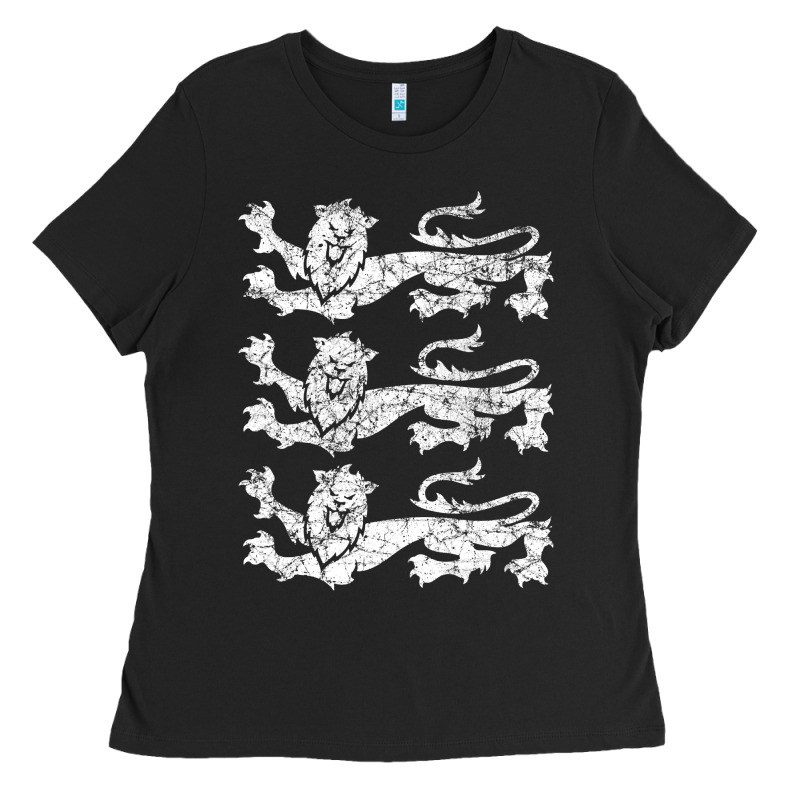 Retro Three England Lions Vintage Souvenir Ladies Tee by longCreatives | Teevron