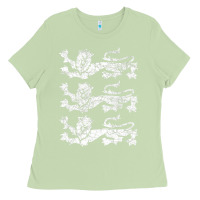 Matcha Retro Three England Lions Vintage Souvenir Ladies Tee - longCreatives