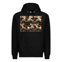 Black Longhorn Cow Pattern Premium Hoodie - CowhideDigitalArt