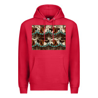 Cardinal Longhorn Cow Pattern Premium Hoodie - CowhideDigitalArt