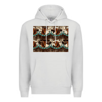 Dove Grey Longhorn Cow Pattern Premium Hoodie - CowhideDigitalArt