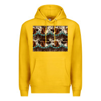 Lemon Longhorn Cow Pattern Premium Hoodie - CowhideDigitalArt